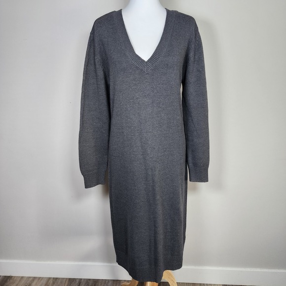 Melrose And Market‎ Sweater Dress Womens Medium Knit Long Sleeve Office Business - Picture 7 of 16